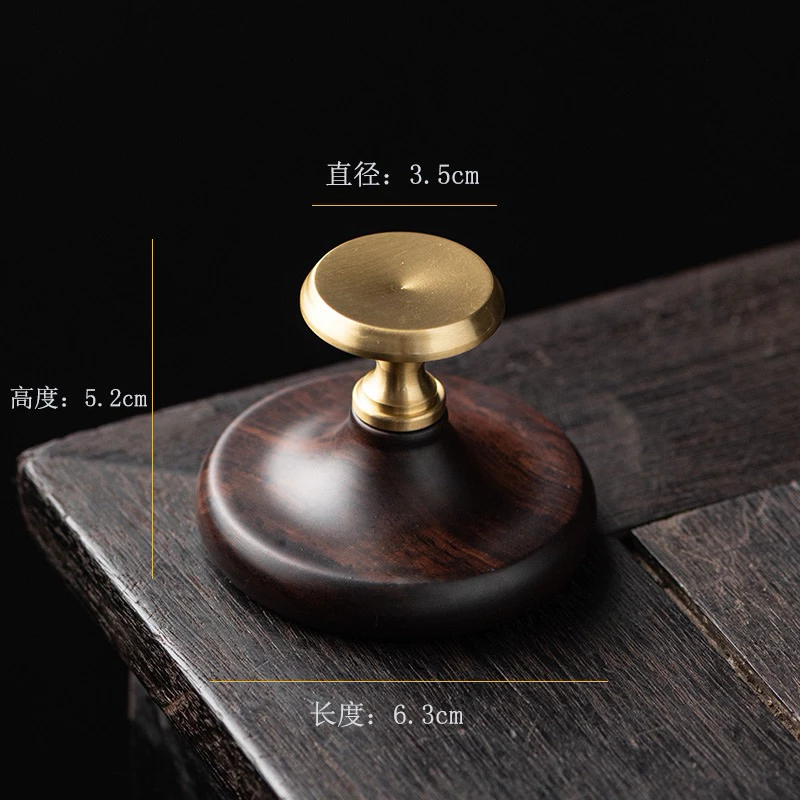 Đế Gác Nắp Ấm Tử Sa Gỗ Mun Miệng Đồng | Phụ Kiện Trà Đạo 6 vn 11134207 7ras8 manpuamez4yff2
