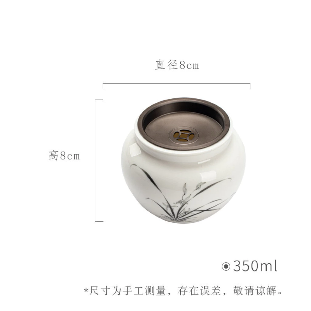 Chậu Đựng Bã Trà 350ml | Gốm Sứ Vẽ Tay 8 vn 11134207 7ras8