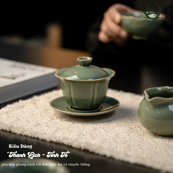 Bộ trà gốm sứ men xanh Long Tuyền | Gaiwan cao cấp 11 51