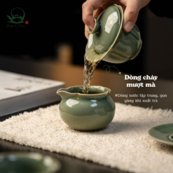 Bộ trà gốm sứ men xanh Long Tuyền | Gaiwan cao cấp 12 53